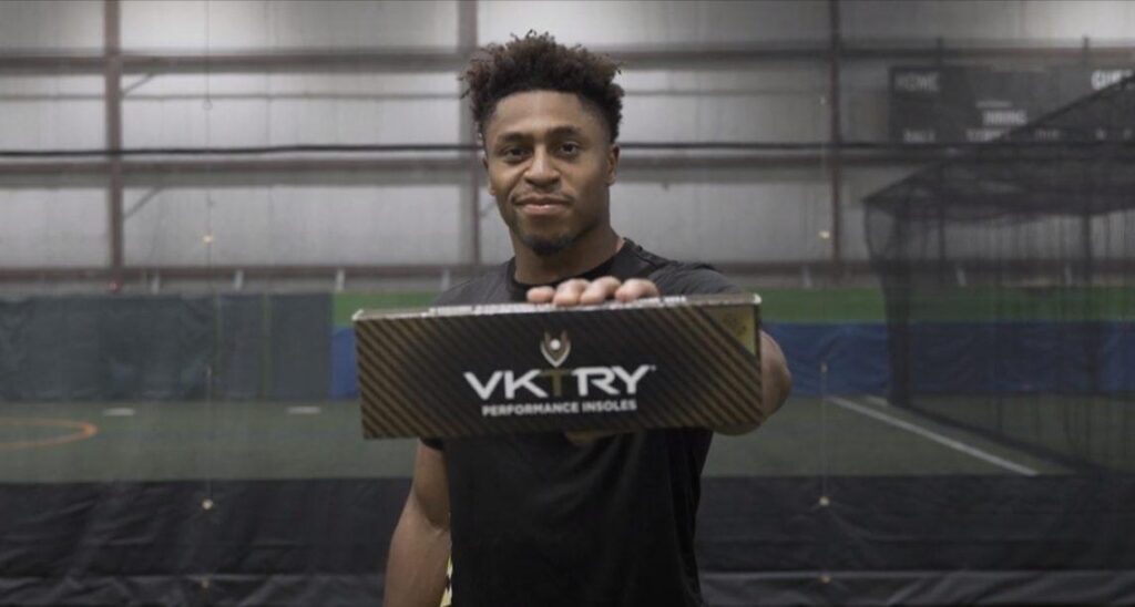 All-Pro Jonathan Taylor led the NFL in rushing yards while wearing VKTRY Insoles.
