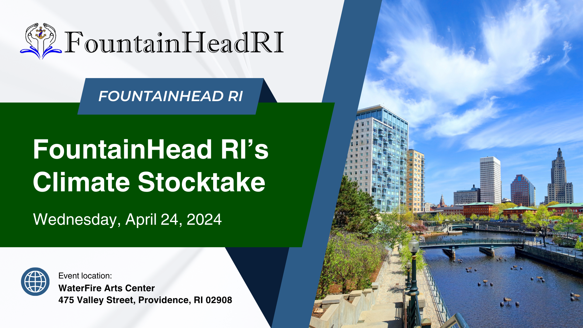 FountainHead RI's Climate Stocktake event on Wendesday, April 24
